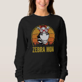 Zebra Moeder Retro  Zonnebril Leuke Zebra Hum Trui (Voorkant)
