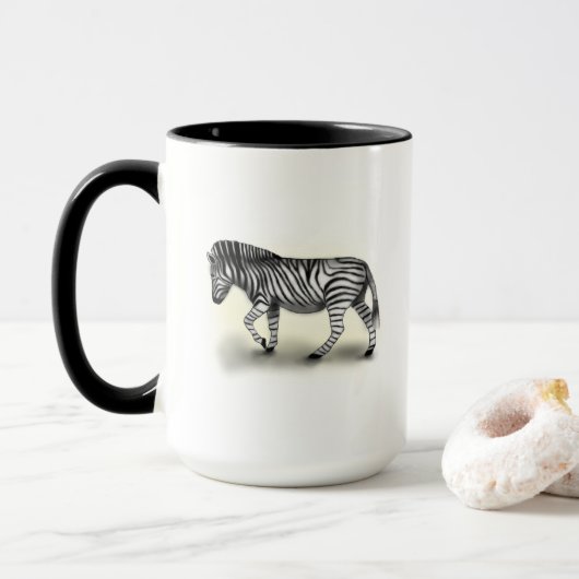 "Zebra" Mok (Met donut)