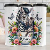 Zebra Mom: Veulen, Bloemen, Moederdag Thermosbeker