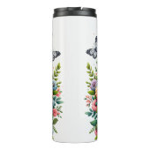 Zebra Mom: Veulen, Bloemen, Moederdag Thermosbeker (Achterkant)