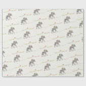 Zebra Monkey Balloon Party gift wrapping paper Cadeaupapier (Vlak)