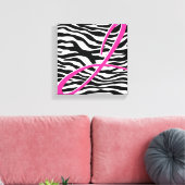 Zebra Monogram Canvas Afdruk (Insitu (Woonkamer))