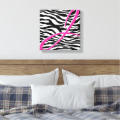 Zebra Monogram Canvas Afdruk (Insitu (Slaapkamer))