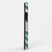 Zebra Monogram Groen en Witte Druk Case-Mate iPhone Case (Achterkant/rechts)