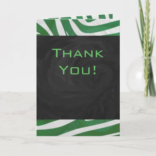 Zebra Monogram Groen en Witte Druk Kaart