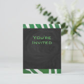 Zebra Monogram Groen en Witte Druk Kaart (Staand voorkant)