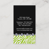 Zebra Monogram Jewelry Designer Visitekaartjes (Achterkant)
