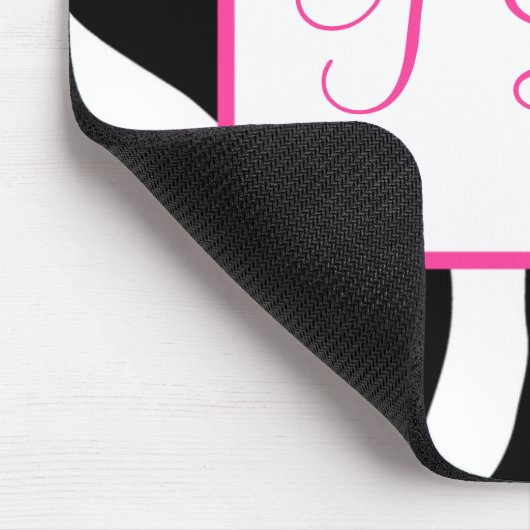 Zebra Monogram Mousepad Muismat (Hoek)