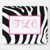 Zebra Monogram Mousepad Muismat (Voorkant)