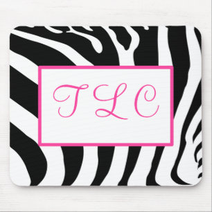 Zebra Monogram Mousepad Muismat