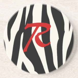 Zebra monogram Onderzetter
