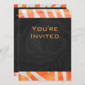 Zebra Monogram Oranje en wit Kaart (Voorkant / Achterkant)