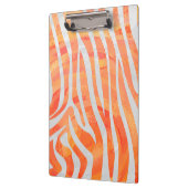 Zebra Monogram Oranje en wit Klembord (Links)