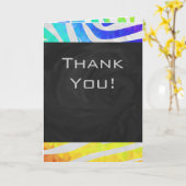 Zebra Monogram regenboog en witte afdrukken Kaart (Gele Bloem)