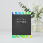 Zebra Monogram regenboog en witte afdrukken Kaart (Staand voorkant)