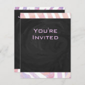 Zebra Monogram roze en wit Kaart (Voorkant / Achterkant)