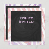 Zebra Monogram roze en wit Kaart (Voorkant / Achterkant)