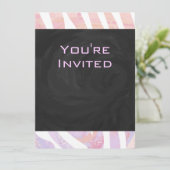 Zebra Monogram roze en wit Kaart (Staand voorkant)