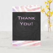 Zebra Monogram roze en wit Kaart (Gele Bloem)