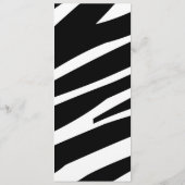 Zebra Monogram roze Menu (Achterkant)