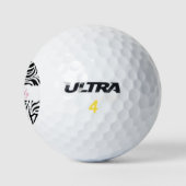 Zebra Monogram Stijl Golfballen (Logo)
