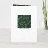 Zebra Monogram zwart en Groen afdrukken Kaart (Achterkant)