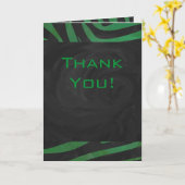 Zebra Monogram zwart en Groen afdrukken Kaart (Gele Bloem)
