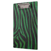 Zebra Monogram zwart en Groen afdrukken Klembord (Links)
