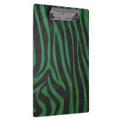 Zebra Monogram zwart en Groen afdrukken Klembord (Rechts)
