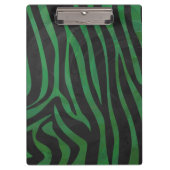 Zebra Monogram zwart en Groen afdrukken Klembord (Voorkant)