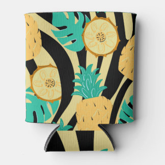 Zebra, monstera, ananas: zomerpatroon. blikjeskoeler