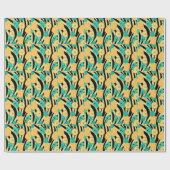 Zebra, monstera, ananas: zomerpatroon. cadeaupapier (Vlak)