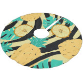 Zebra, monstera, ananas: zomerpatroon. kerstboom rok (Gekanteld)