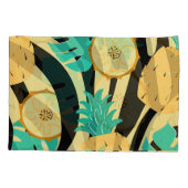 Zebra, monstera, ananas: zomerpatroon. kussensloop (Achterkant)