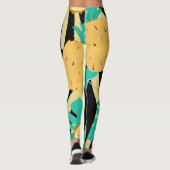 Zebra, monstera, ananas: zomerpatroon. leggings (Achterkant)