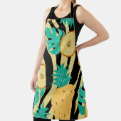 Zebra, monstera, ananas: zomerpatroon. schort (Insitu)