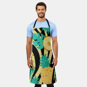 Zebra, monstera, ananas: zomerpatroon. schort (Gedragen)