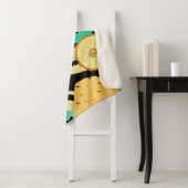 Zebra, monstera, ananas: zomerpatroon. sherpa deken (In situ)