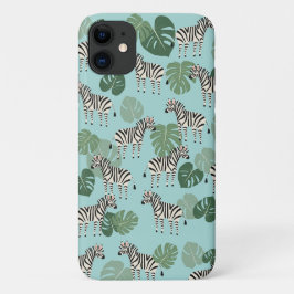 Zebra Monstera Pattern Case-Mate iPhone Case