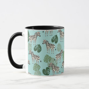 Zebra Monstera Pattern Mok