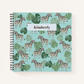 Zebra Monstera Pattern Notitieboek (Voorkant)