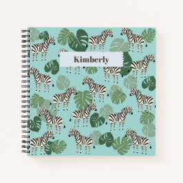 Zebra Monstera Pattern Notitieboek