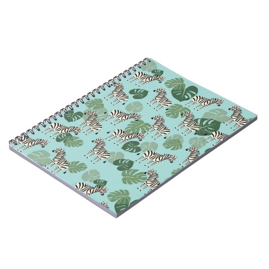 Zebra Monstera Pattern Notitieboek (Linkerzijde)