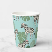Zebra Monstera Pattern Papieren Bekers (Links)