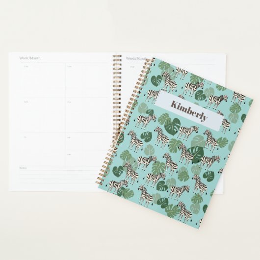 Zebra Monstera Pattern Planner (Display)