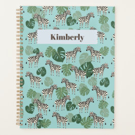 Zebra Monstera Pattern Planner