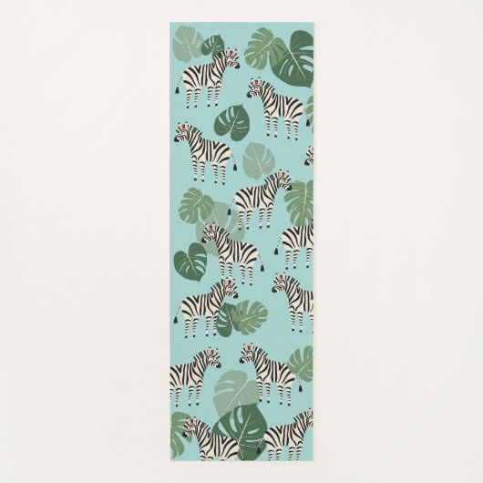 Zebra Monstera Pattern Yogamat (Voorkant)