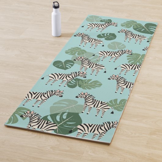 Zebra Monstera Pattern Yogamat (In situ)