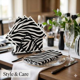 Zebra Motief Papieren Servetten Stijlvolle Feestde