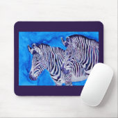 Zebra Mousepad - "Dubbel zien" Muismat (Met muis)